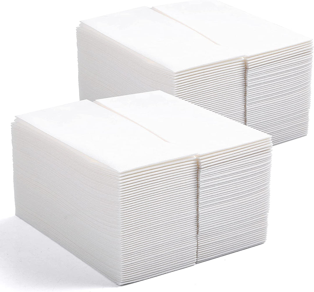 MORGIANA 200 Pack Einweghandtücher, Gästehandtücher aus Leinen, Servietten aus Stoffpapier, Papierha