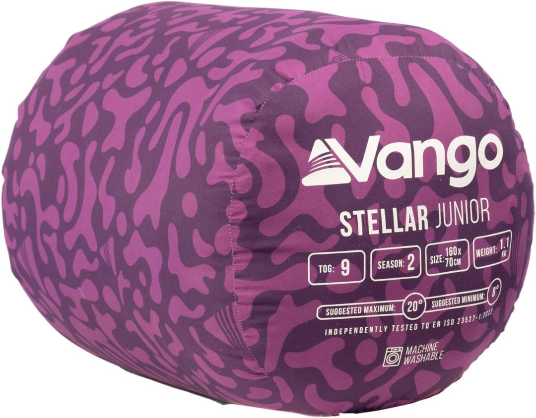 Vango Stellar Junior-Schlafsack mit geformter Kapuze, isoliert, weiches, glattes Polair-Futter und S