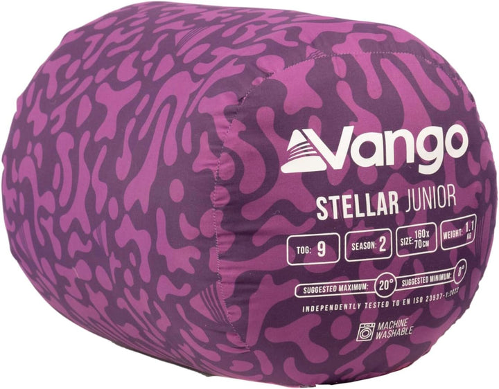 Vango Stellar Junior-Schlafsack mit geformter Kapuze, isoliert, weiches, glattes Polair-Futter und S