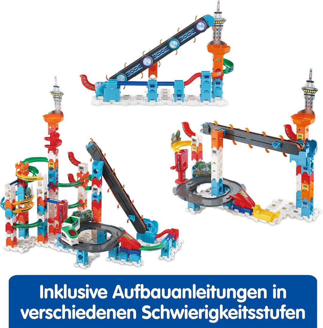 VTech Marble Rush – Super Sky Tower Set XL300 E – Interaktives Kugelbahn-Set – Für Kinder von 4-12 J