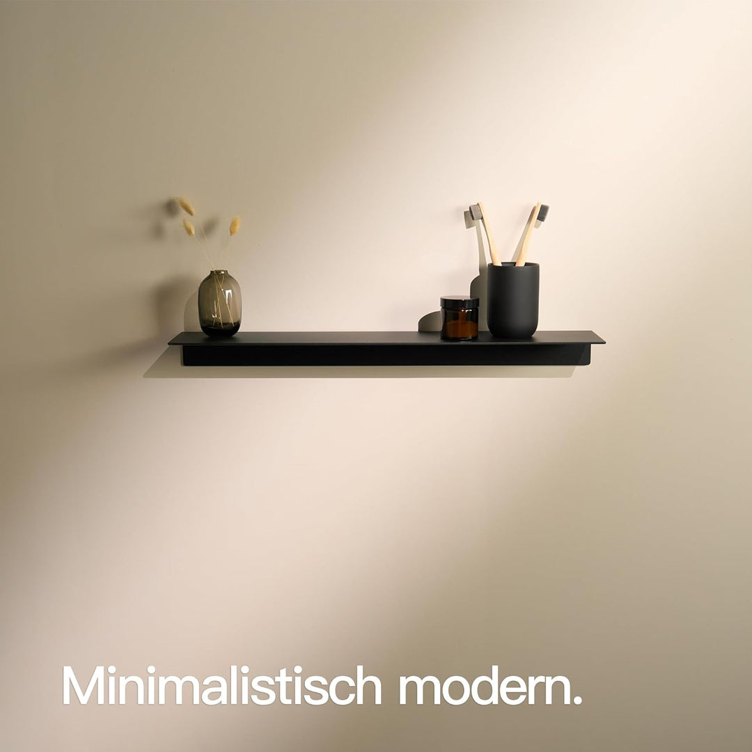 Designfabrik Hamburg Wandregal ohne Bohren | Duschregal selbstklebend | Ablage für Bad, Gästebad, Kü