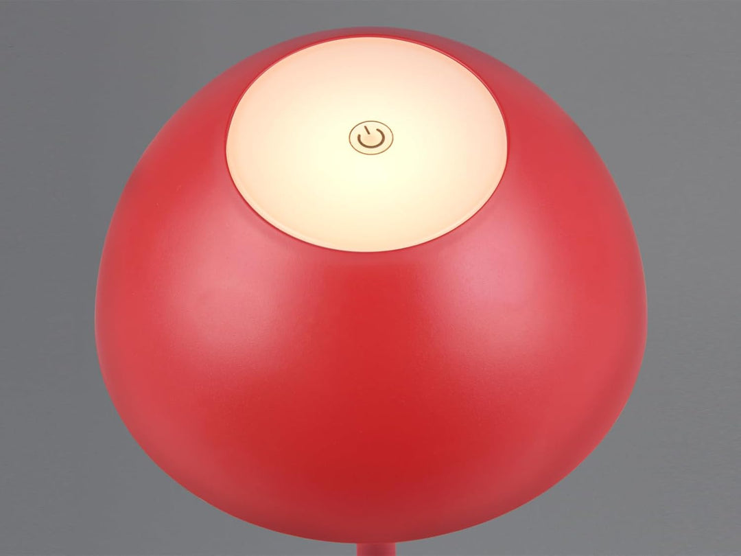 2er SET Akku Tischlampen Rot ohne Kabel für Innen & Aussen, 30cm klein, Rot