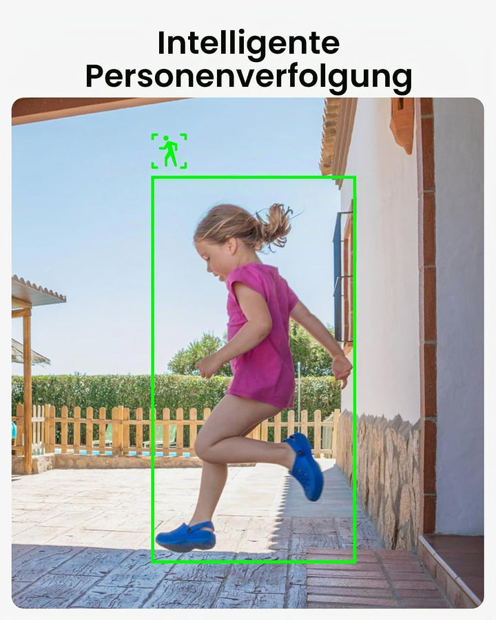 ZOSI 5MP PoE Überwachungskamera Aussen, 360° Outdoor Kamera mit 2-Wege-Audio, Personenverfolgung, Fa