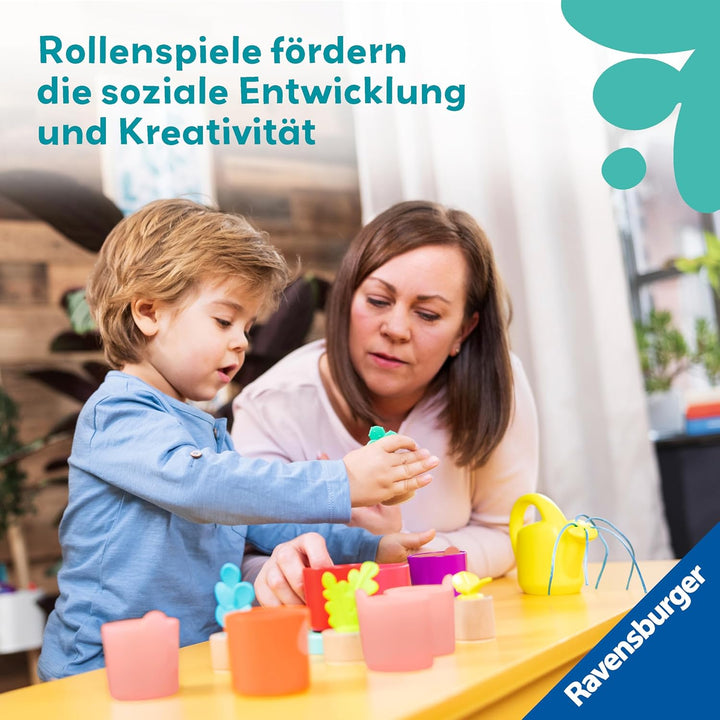 Ravensburger 12034063 Play+ Puzzle- & Spiel-Set: Meine kleinen Pflanzen, Kinderpuzzle, Pretend Play