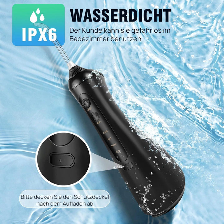 Munddusche Zahnpflege 320ML Wasser Flosser 3 Modi 6 Düsen Oral Irrigator Dental IPX6 Wasserdicht Zah