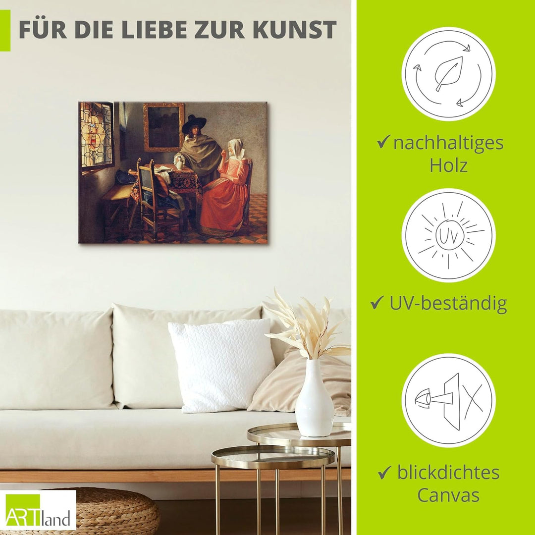 ARTland Leinwandbilder Wandbild Bild auf Leinwand 40x30 cm Wanddeko Zimmer Deko Tisch Arrangement Pa