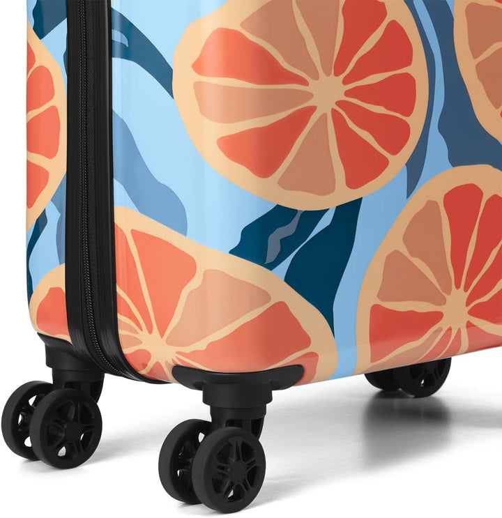 Handgepäck Koffer mit 4 Rollen 53x35x20cm - Hartschalen Kabinentrolley - Zahlenschloss - 33L - Grape