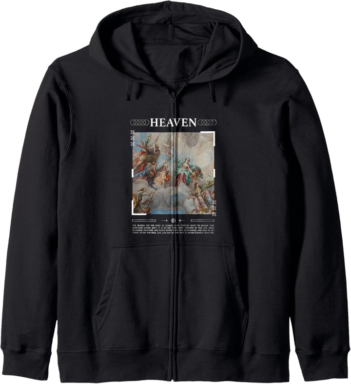 Road To Heaven | Himmel - Sad Aesthetic Edgy Streetwear Kapuzenjacke