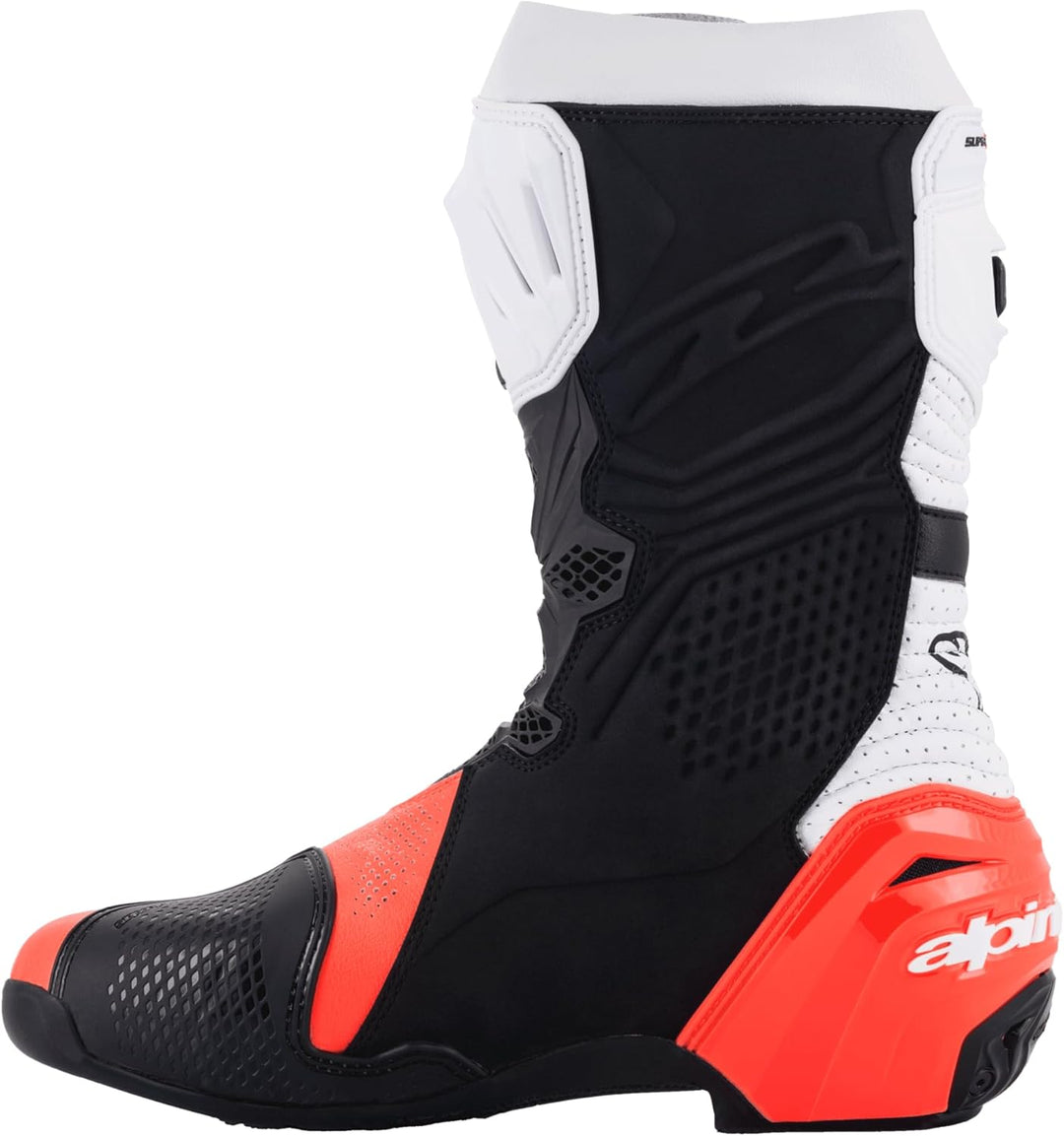 Alpinestars Herren X Tech 7 Stiefel Schwarz (Grösse 44) 44 EU Schwarz Weiss Rot Fluoreszierendes Gel