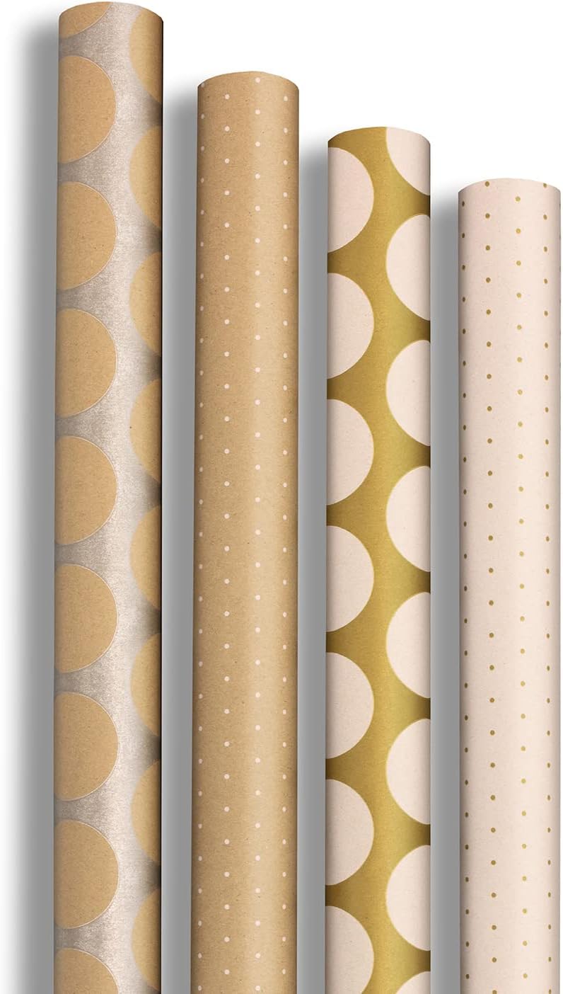 Clairefontaine 223879AMZC – 10 Rollen Kraftpapier (100% recycelt), 5 m x 0 m70 (grosse Breite), 80 g