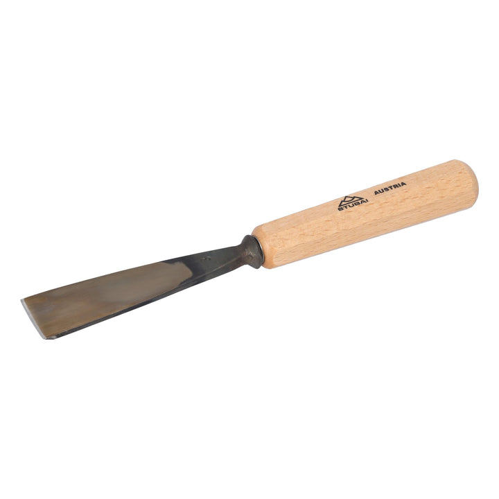 STUBAI Stemmeisen Stechbeitel Serie 52 - Form 3 | Gerades Flacheisen - 30 mm, mit Holzgriff, zum Vor