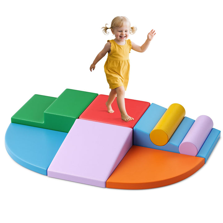 Baby-Schaumstoffbausteine, Softplay-Set für Kleinkinder von 1–3 Jahren, Baby-Kletterturm mit Rutsche