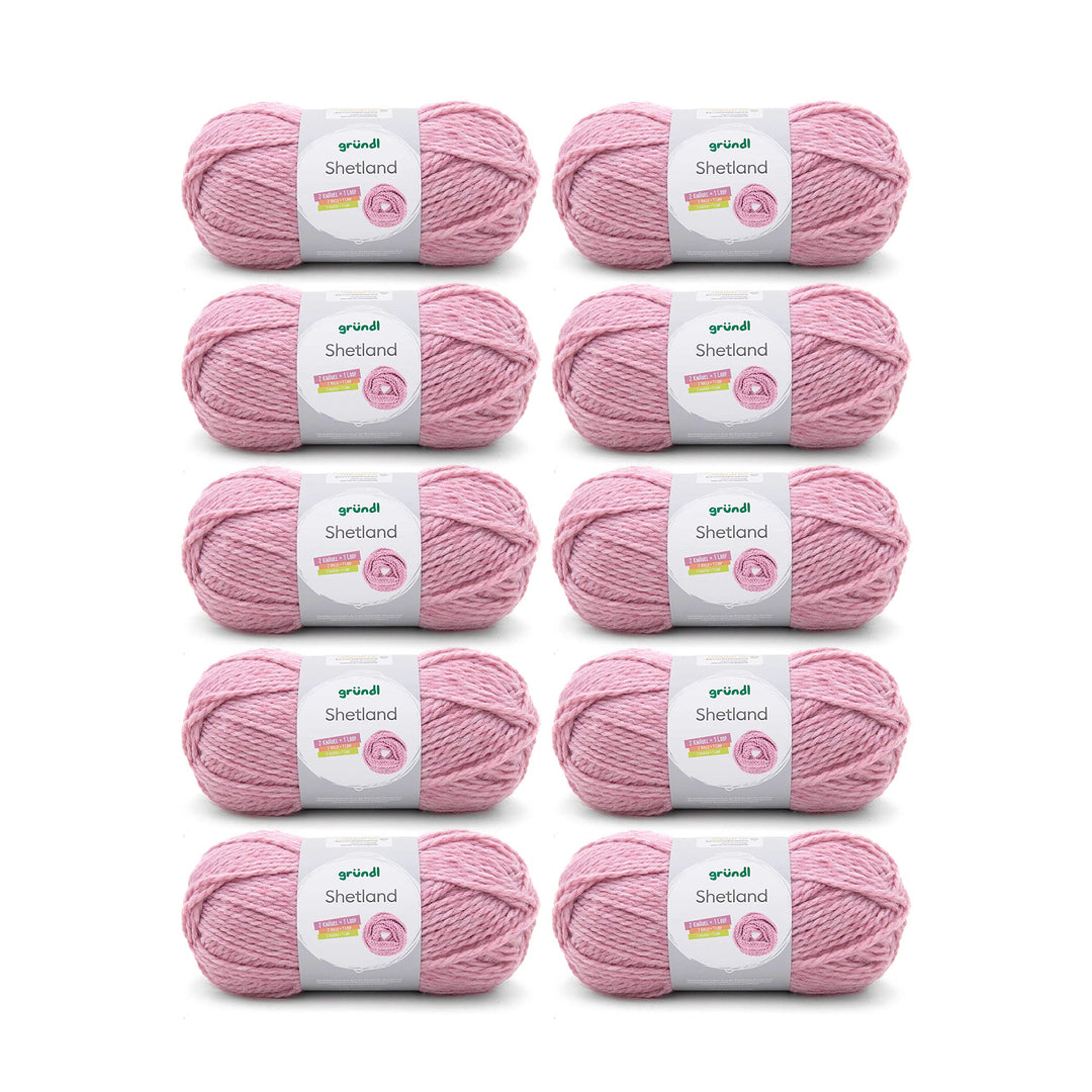 Gründl Shetland Wolle (modisches und weiches Strickgarn aus 80% Polyacryl und 20% Wolle, 100 g / 170