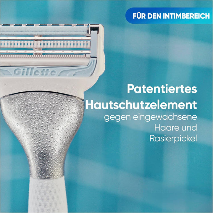 Gillette Venus Damenrasierer für den Intimbereich, 8 Ersatzklingen 8 Klingen, 8 Klingen