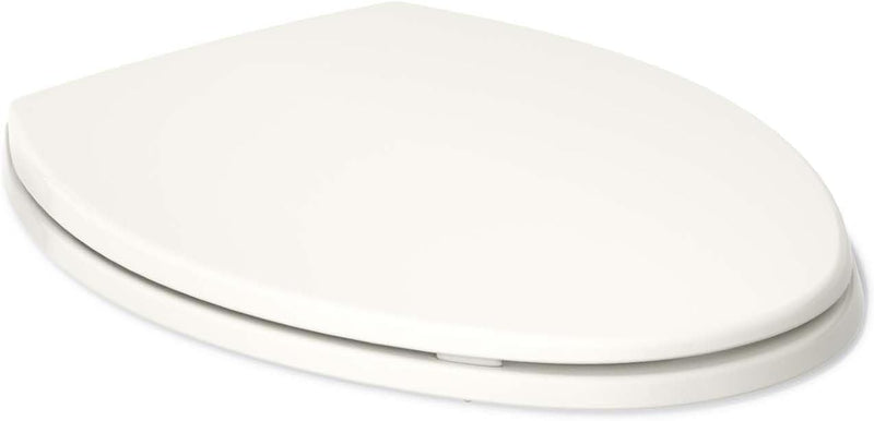 Kohler K-20110-96 Brevia Langer WC-Sitz mit grifffesten Stossfängern, geräuscharmer Sitz, Quick-Atta