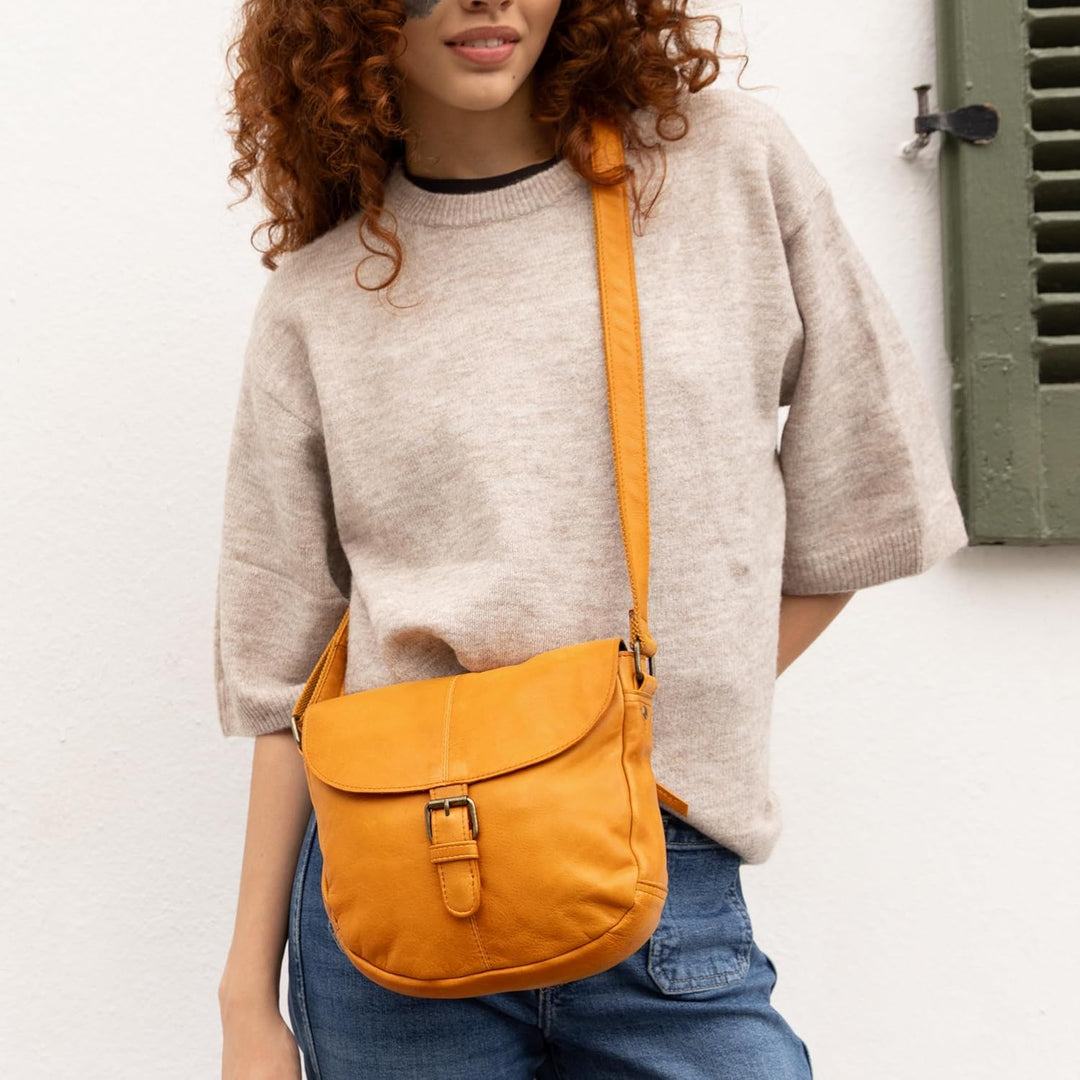 Gusti Handtasche Leder - Candice Damen Umhängetasche Schultertasche Partytasche Henkeltasche Festiva