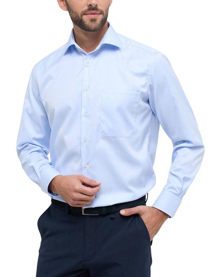 ETERNA Male Cover Shirt Comfort FIT 38 Blau, 38 Blau