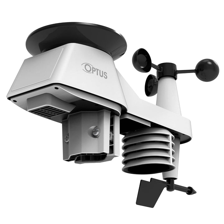 Optus 5-in-1 Funk-Wetterstation mit Aussensensor – Messung von Temperatur, Luftfeuchtigkeit, Wind, R