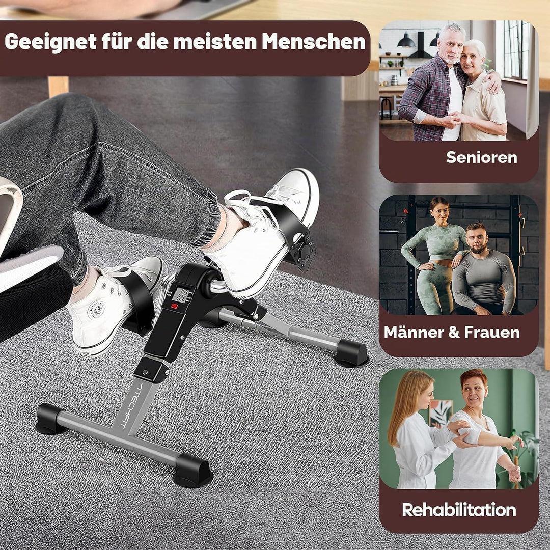 Techfit Pedal-Ausbilder, Mini-Heimtrainer für Heim und Büro, leichte Trainingsmaschine für Arme und