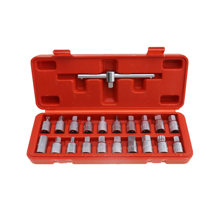 21 tlg Öldienstschlüssel Öldienst Schlüssel Ölwannenschlüssel Ölwechsel Werkzeug