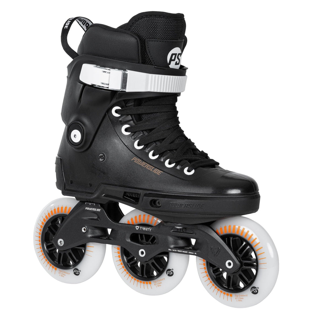 Powerslide Inline Skate Next SL Black 110, für Urban ud Fitness, für Damen und Herren 36-37, 36-37