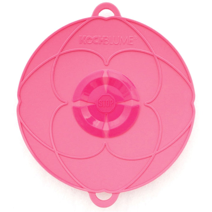 Kochblume, Überkochschutzdeckel in Blumenform, Grösse: L, Silikon, rosa, 33 cm