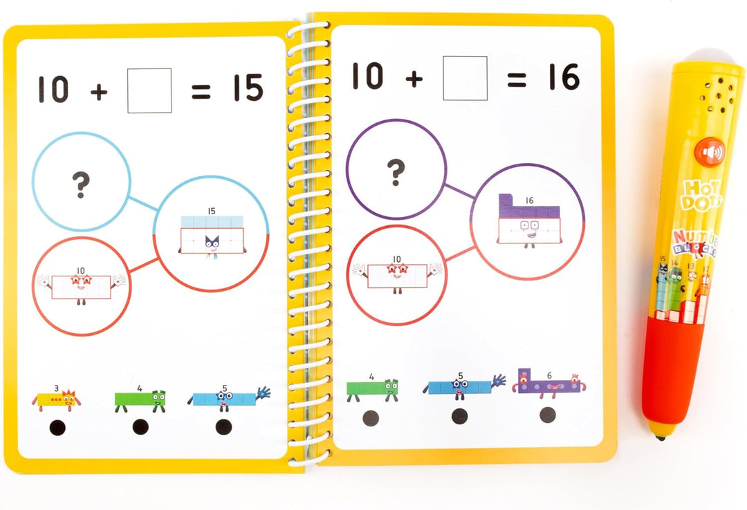 Learning Resources Hot Dots Numberblocks 11-20 Aktivitätsbuch mit interaktivem Stift, über 60 Aktivi