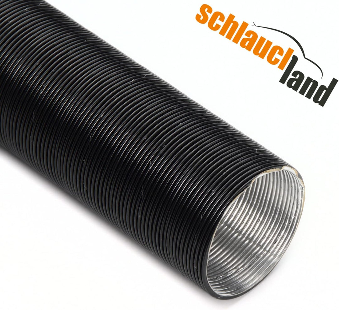 1 Stück | Alu Hitzeschutzrohr 1m ID-Ø 60mm schwarz Hitzschutzschlauch | VIELE GRÖSSEN 10-100mm | Sch