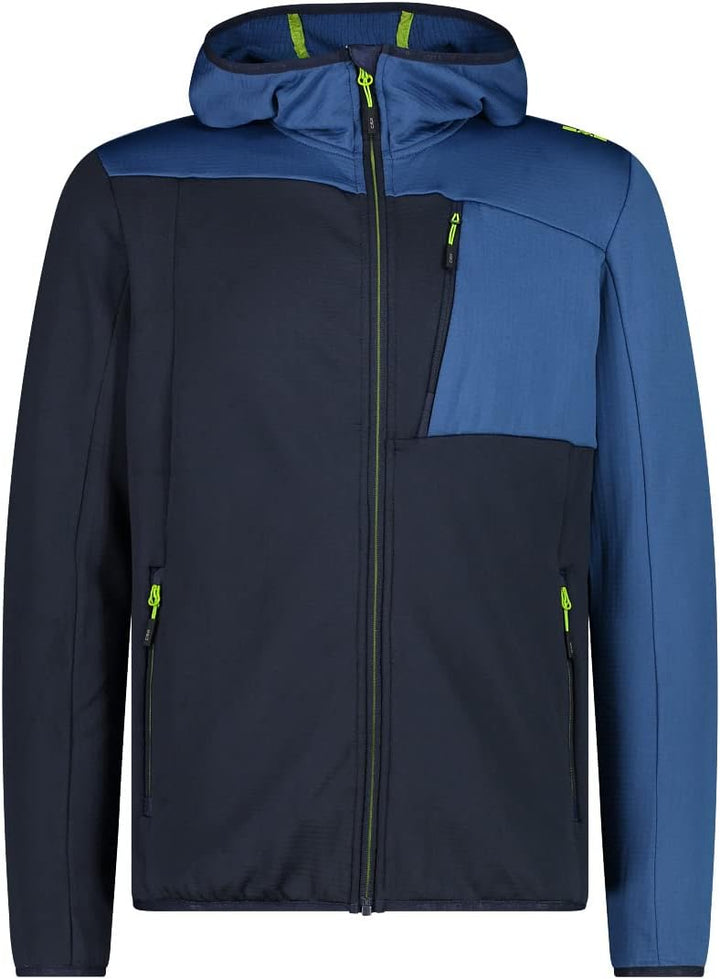 CMP Herren Hoodie Jacke Fleecejacke Fleecepullover, black blue