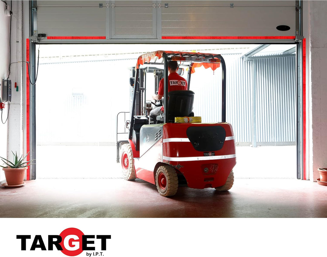 TARGET CRE43350 - Reflektierendes Klebeband - Rot und Weiss - 33 Meter x 50 Millimeter - Beschilderu
