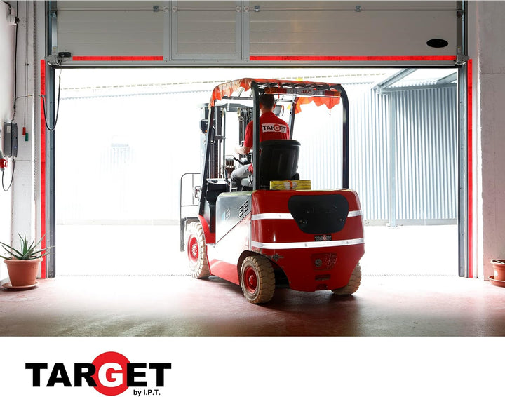 TARGET CRE43350 - Reflektierendes Klebeband - Rot und Weiss - 33 Meter x 50 Millimeter - Beschilderu