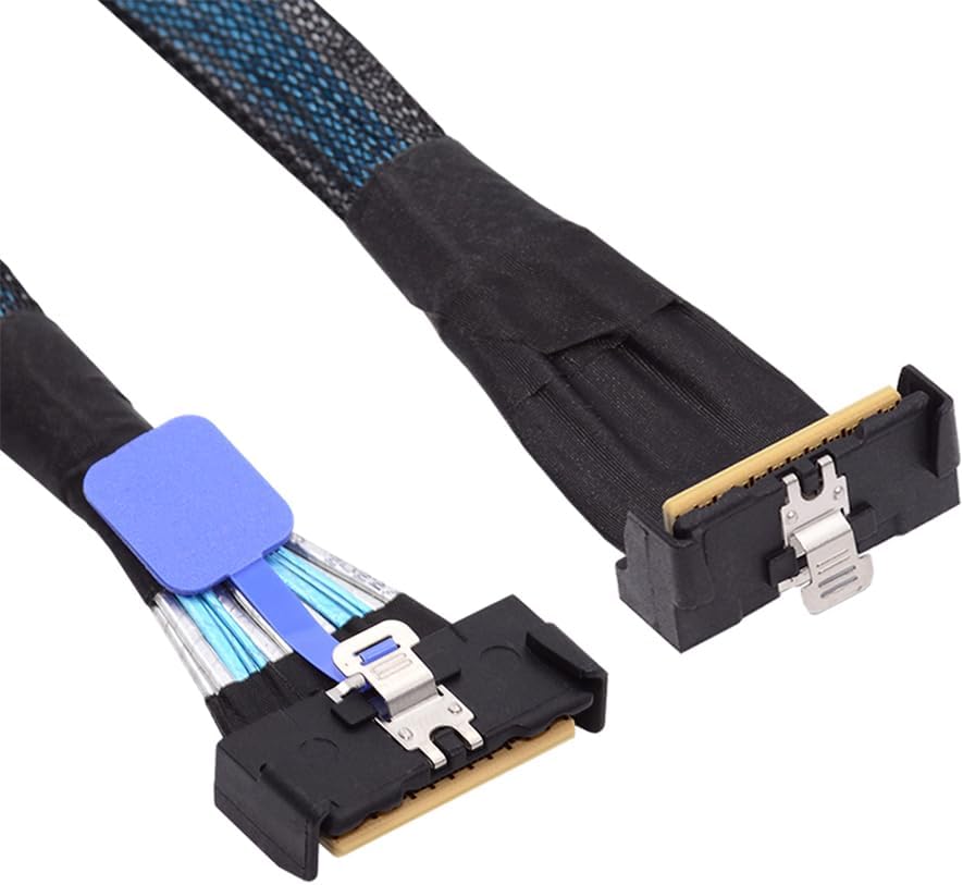 NFHK PCI-E 5.0 Mini Cool Edge IO MCIO abgewinkeltes PCI-E Slimline SAS 8i 74Pin Stecker auf MCIO 74P