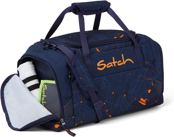 Satch Sporttasche Nassfach Schuhfach Reissverschlussfach Schultergurt Tragegriffe gepolstert Duffle