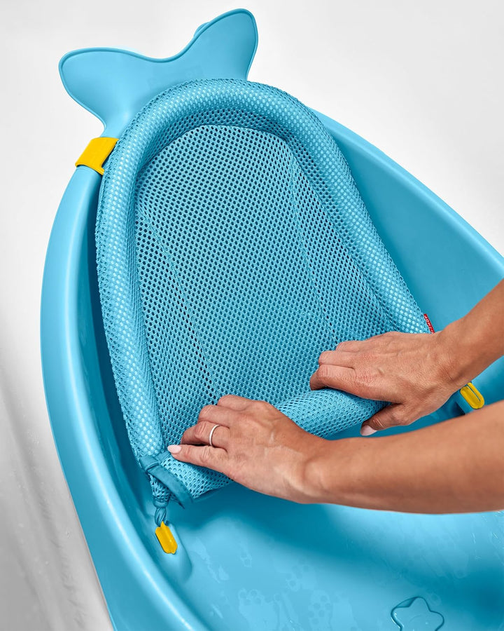 Skip Hop Moby Babybadewanne 3-in-1 mit Smart Sling – Neugeborenen- &amp; Kleinkind-Badewanne 0–11kg – An