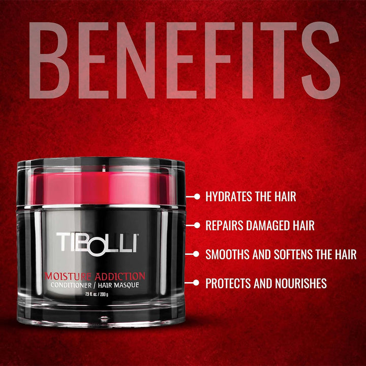 TIBOLLI Moisture Addiction Mask Deep Conditioning Masque (7.5 Fl oz/200g) Traitement hydratant et li