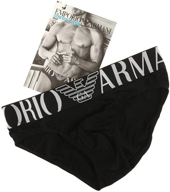 Emporio Armani Herren Brief Megalogo Briefs (1er Pack) S Weiss, S Weiss