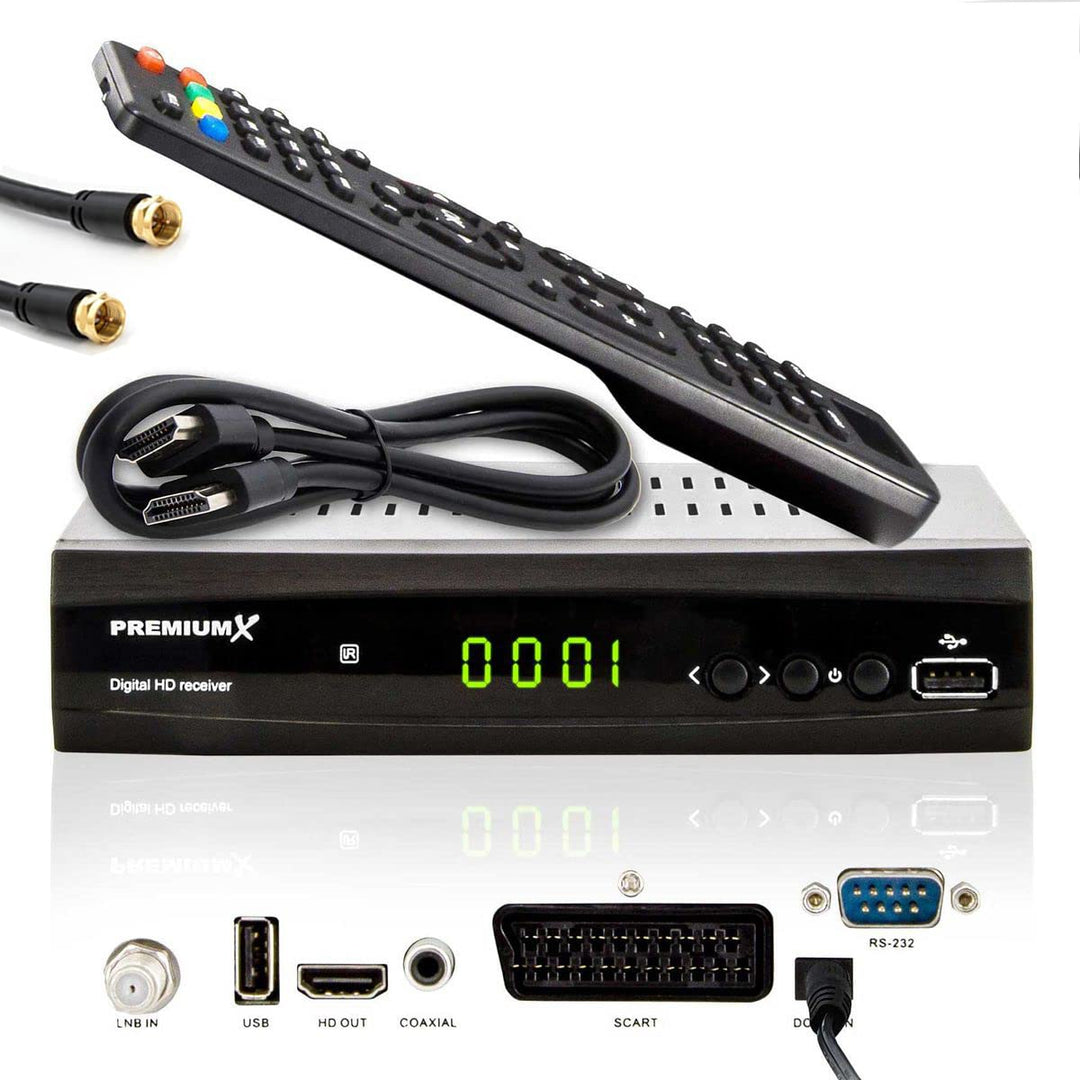 Premium X HD 521 FTA Digital TV SAT Receiver DVB-S2 FullHD Satelliten Empfänger HDMI SCART USB Media