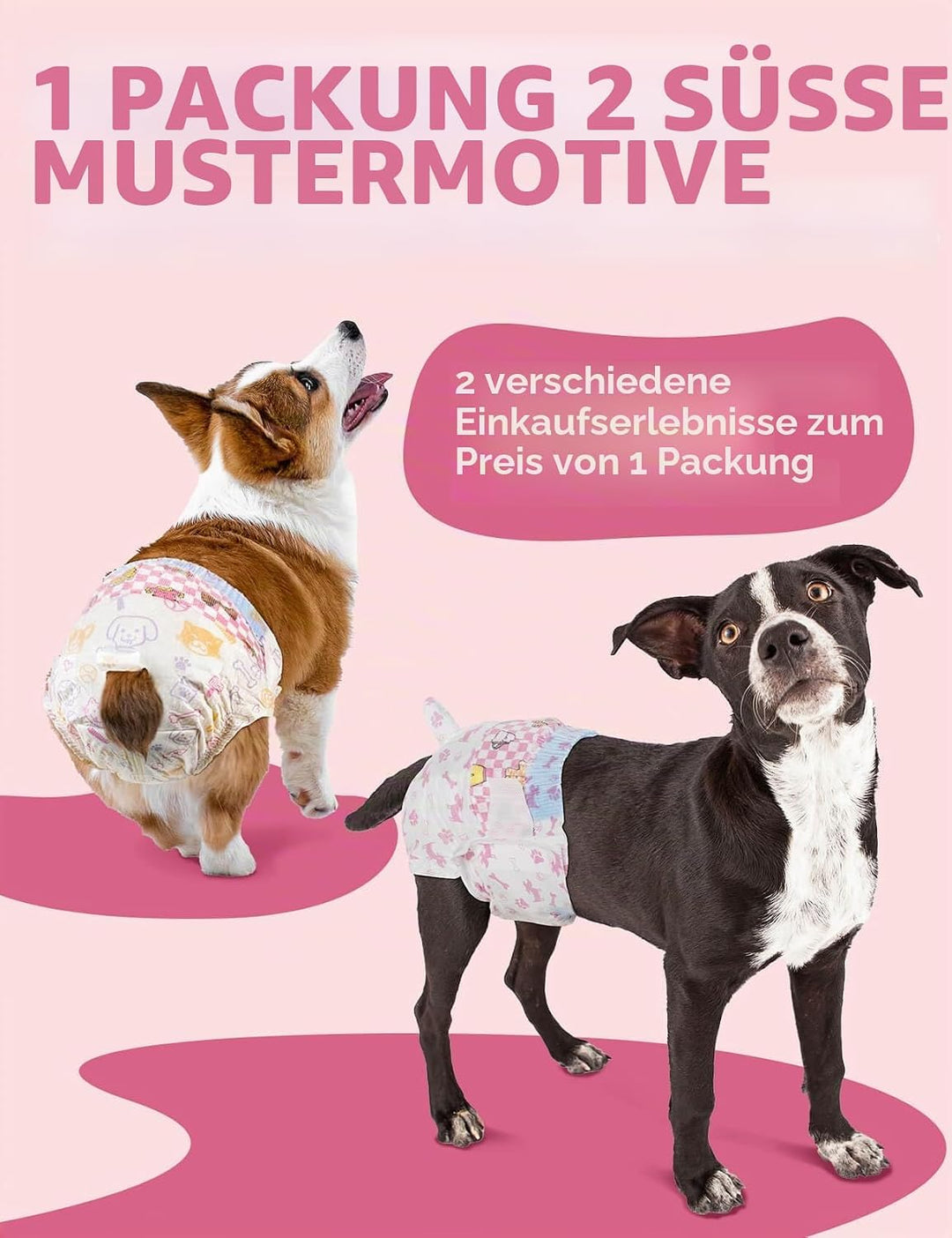 Dono Katzenwindeln, 24 Stück, Hundewindeln für Hündinnen Mit Nässeindikator, Hundehosen für Inkontin