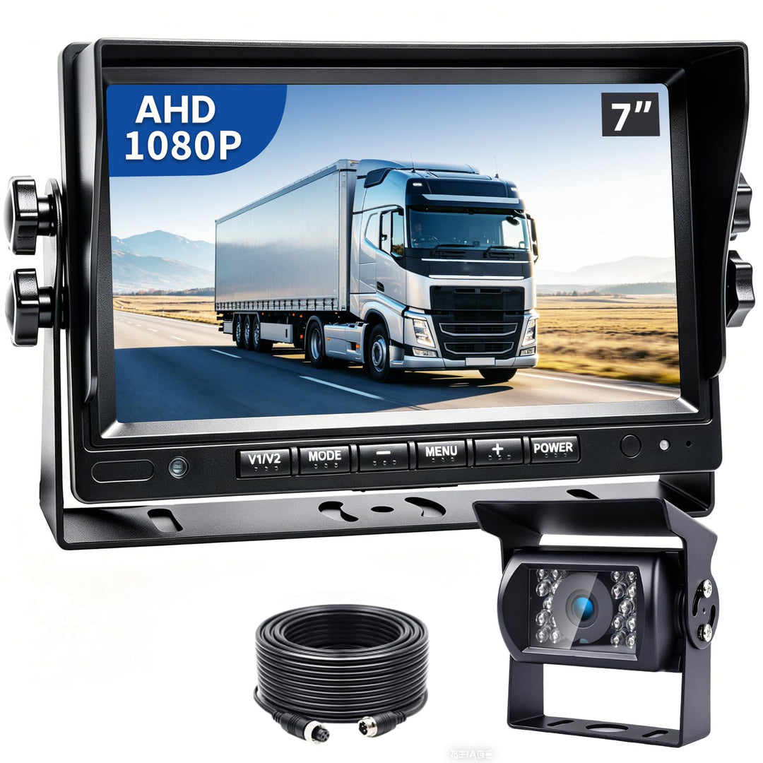 PARKVISION Rückfahrkamera Set mit 7 Zoll HD Monitor &amp; IP68 Kamera – 110° Weitwinkel &amp; IR-Nachtsicht