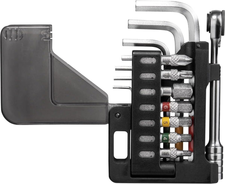 Topeak Unisex – Erwachsene Omni Toolcard Miniwerkzeuge, Schwarz-Silber, 10,1cm
