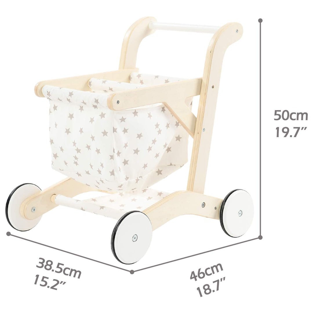 Labebe Lauflernwagen holz, 2-in-1 Verwendung als Laufwagen, Gehfrei Lauflernhilfe Baby/Lauflernhilfe