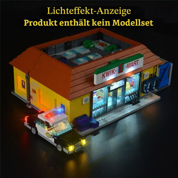 GEAMENT LED Licht-Set Kompatibel mit Lego Simpsons (The Kwik-E-Mart) - Beleuchtungsset für The Simps