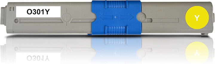 4 Toner kompatibel zu Oki 44973536 44973533 44973534 44973535 Schwarz, Cyan, Magenta, Gelb für C301