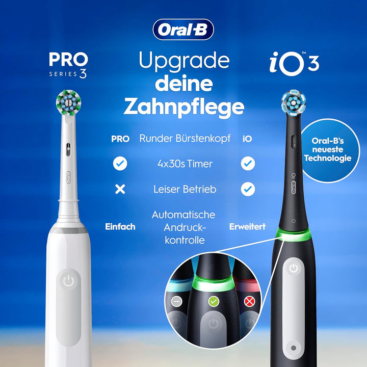 Oral-B PRO 3 3500 Elektrische Zahnbürste/Electric Toothbrush, 2 Aufsteckbürsten, mit 3 Putzmodi und