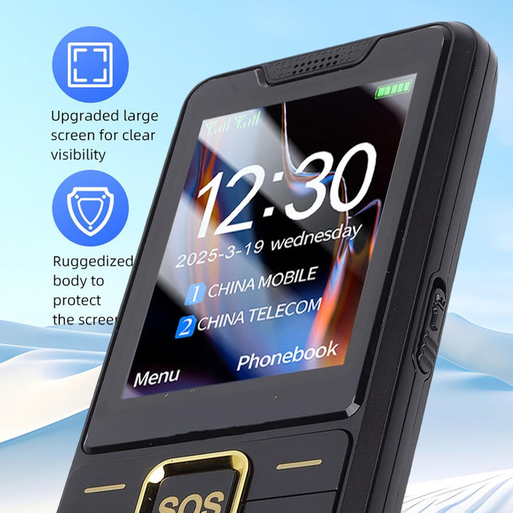Fockety 4G -Handy für Senioren, 2,6 -Zoll -HD -Bildschirm Dual SIM -Mobiltelefon für ältere Menschen