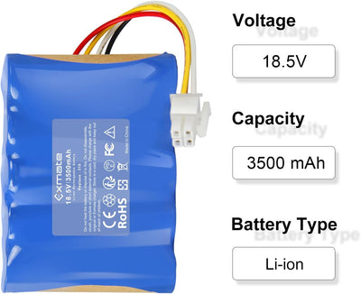 Exmate 18.5V 3500mAh Akku Li-ion Kompatible mit Gardena Sileno R100Li,R130Li,R160Li, Husqvarna Autom