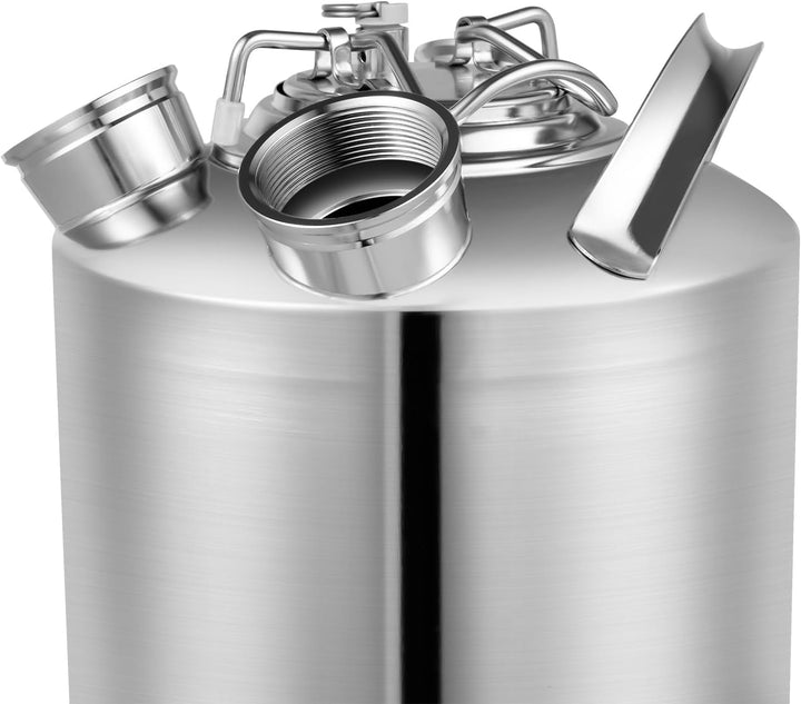 10L Bierreinigungsfass aus Edelstahl 304, 3-Kopf Bierleitungsreinigungsgerät mit Dichtungsschutz, Ro
