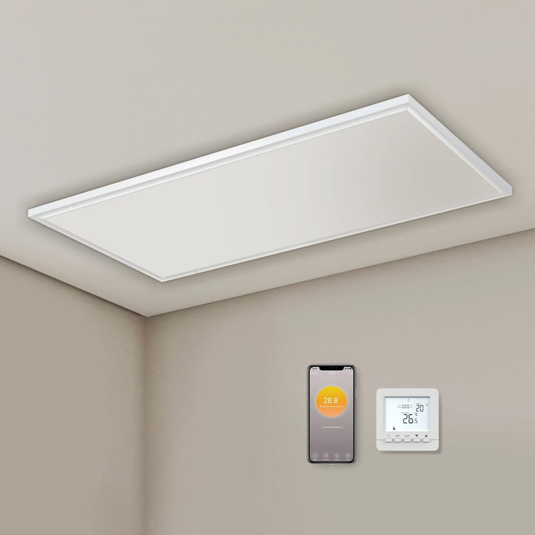 Infrarotheizung Deckenmontage mit Thermostat 860W, APP Fernbedienung Steuerung, Infrarot Deckenheizu