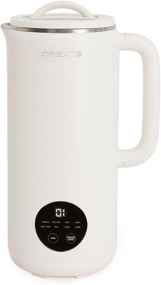 CREATE/VEGAN MILK MAKER/Multifunktionale Pflanzenmilchmaschine Cremeweiss/Programmierbar bis zu 12St