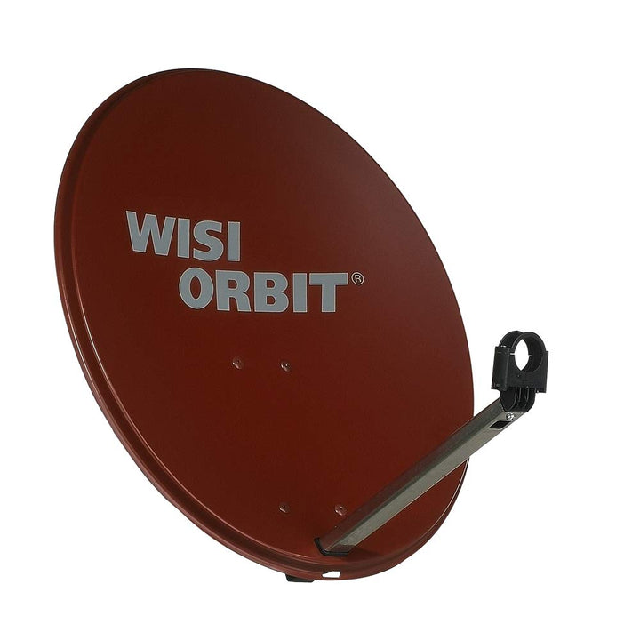 WISI Orbit Line Satelliten Offset-Antenne OA36I in Rotbraun – 60cm Reflektor mit 40mm LNB-Halterung,
